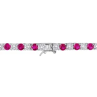 Julianna B Sterling Silver Created Ruby & Created White Sapphire Set