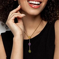 JULIANNA B Yellow Plated Sterling Silver Multi-Gemstone Necklace 18