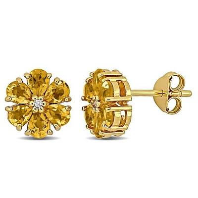 Julianna B Yellow Plated Sterling Silver Citrine Earrings