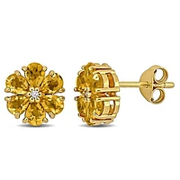 Julianna B Yellow Plated Sterling Silver Citrine Earrings