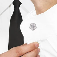 Julianna B Sterling Silver White Sapphire & Diamond Cufflinks