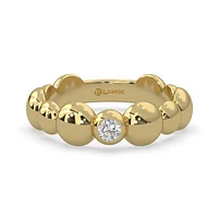 Lands Collection Modern Electrum Canadian Diamond Fashion Ring Size 5.5