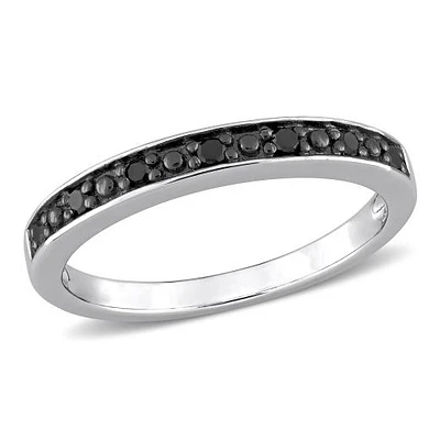 Julianna B 0.12CTW Black Diamond Band Sterling Silver