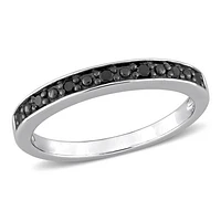 Julianna B 0.12CTW Black Diamond Band Sterling Silver