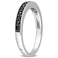 Julianna B 0.12CTW Black Diamond Band Sterling Silver