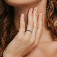 Julianna B 0.12CTW Black Diamond Band Sterling Silver