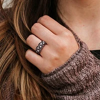 JULIANNA B 0.16CTW Black & White Diamond Fashion Ring Sterling Silver