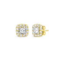 New Brilliance Lab Grown 1.00CTW Diamond Earrings in 10K Yellow Gold