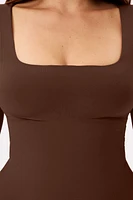 Nearly Naked Shapewear Square Neck Long Sleeve Bodysuit
