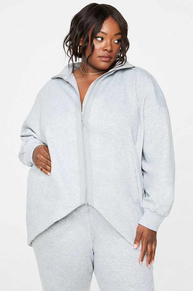 Oversized Fleece Cocoon Jacket