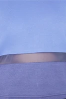 Cozy Fleece Mesh-Paneled Sweatshirt
