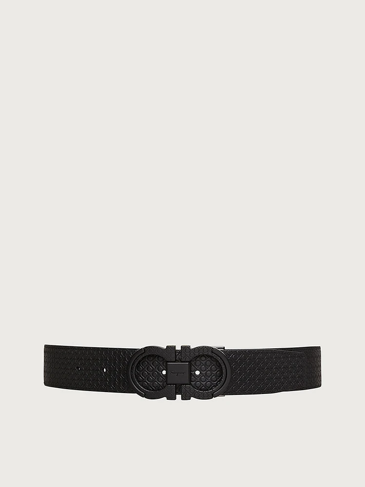 Reversible and adjustable Gancini belt