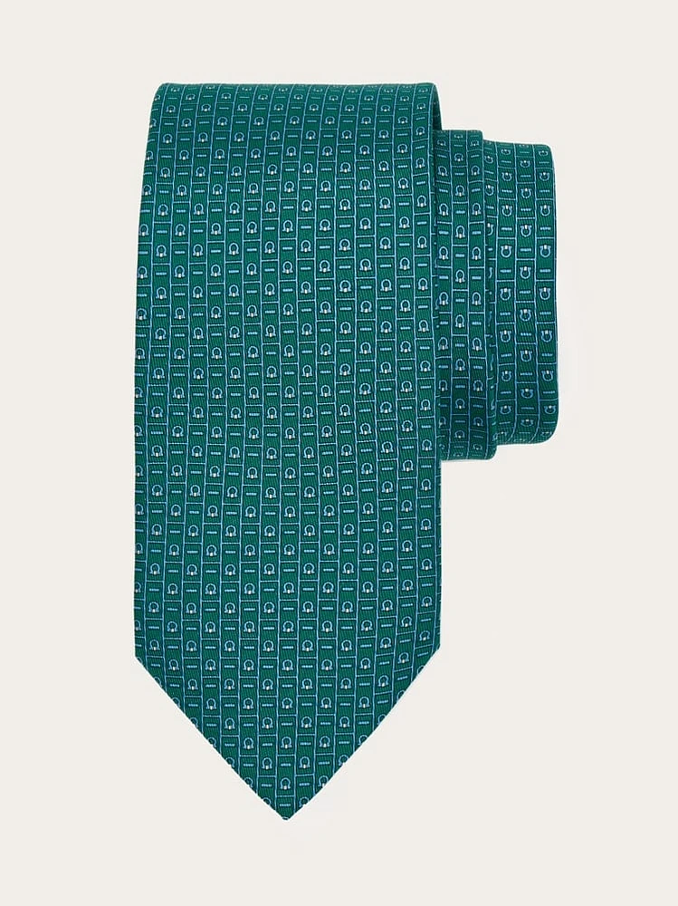Ferragamo Monogram print silk tie