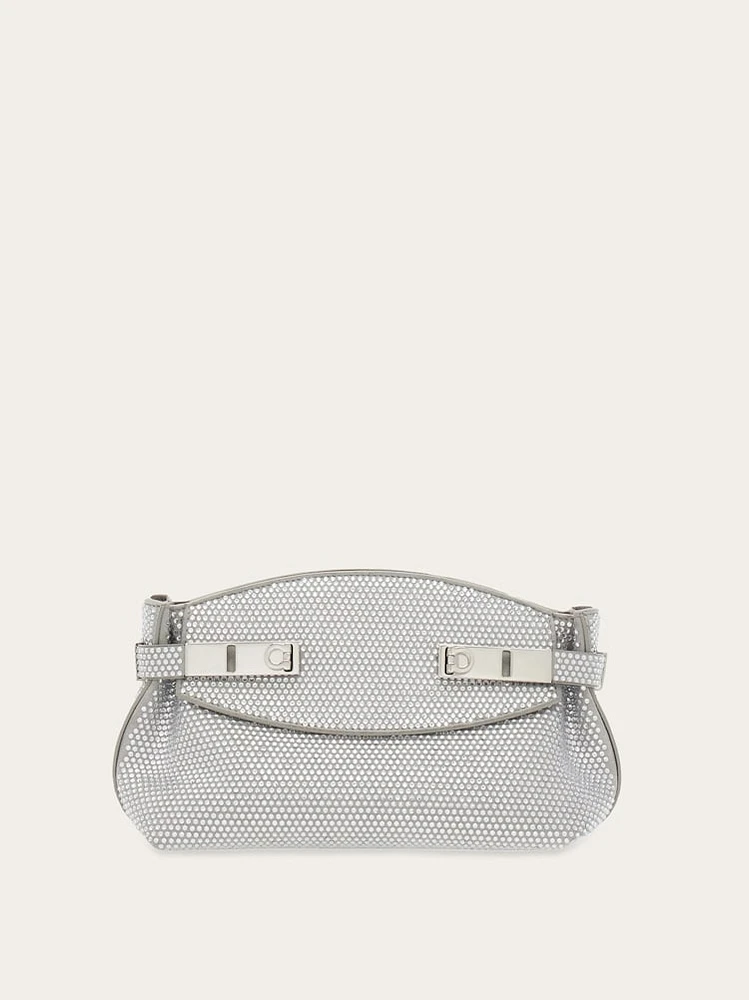 Hug soft crossbody bag with crystals (XS