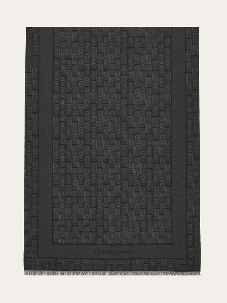 Gancini Monogram jacquard stole
