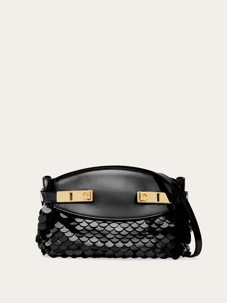 Hug soft crossbody bag with sequins (XS