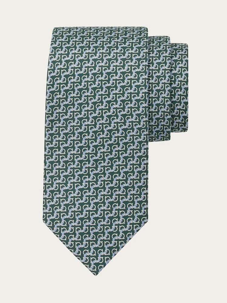 String print silk tie