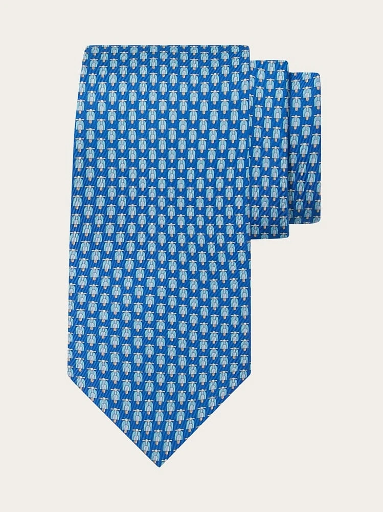 Scooter print silk tie