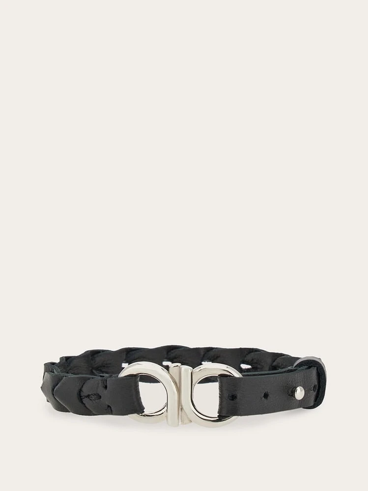 Braided Gancini bracelet