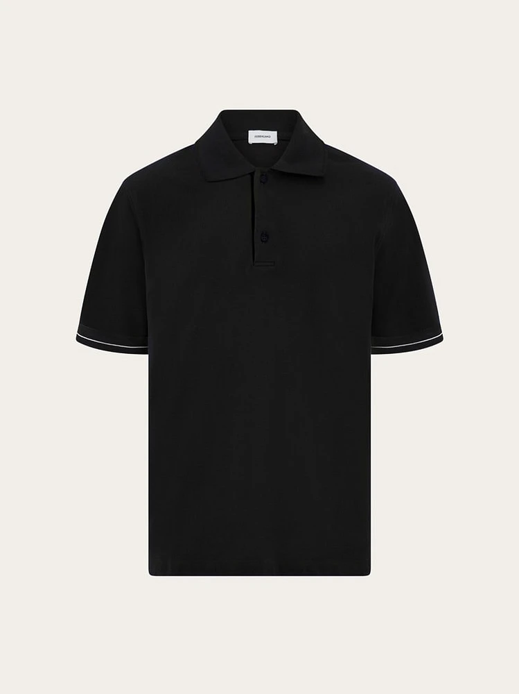 Polo shirt with color block detail