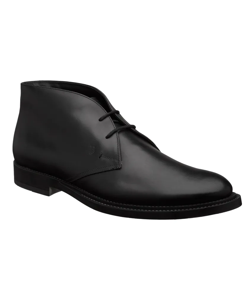 Polished Leather Ankle Boots