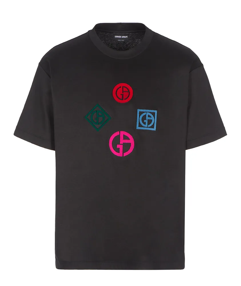 Chenille Logo Cotton T-Shirt