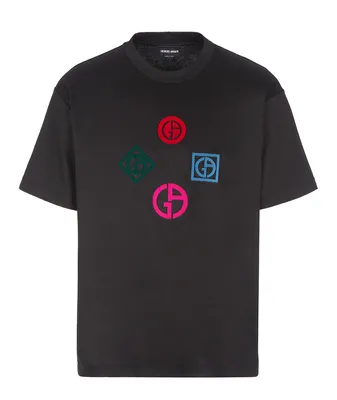 Chenille Logo Cotton T-Shirt