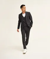 Solid Wool Three-Piece Suit