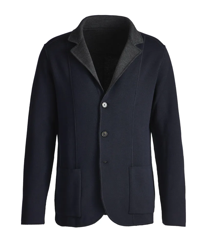 Reversible Knit Wool Swacket