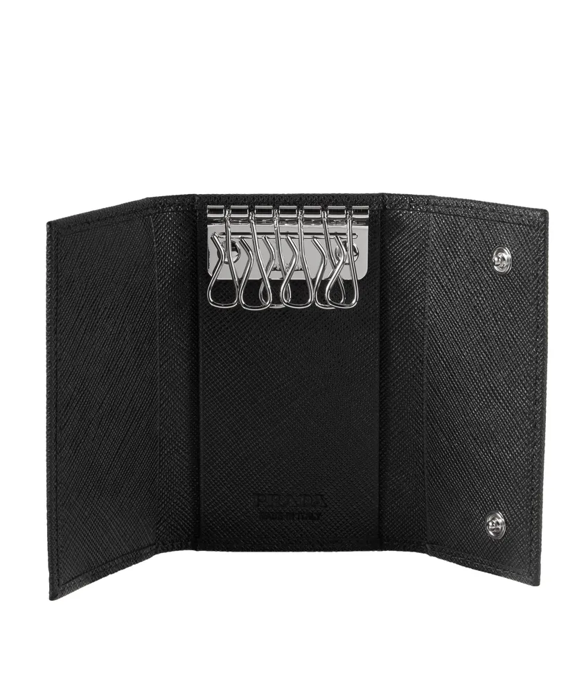 Folding Snap-Button Leather Keyholder