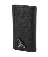 Folding Snap-Button Leather Keyholder