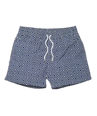 Angra Geo Print Swim Shorts & Pouch Set