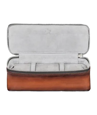 Scritto Leather 3 Watch Case