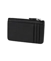 Saffiano Leather Zipper Card Case