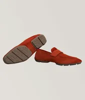 Lorenzo Scritto Camoscio Leather Driving Loafer