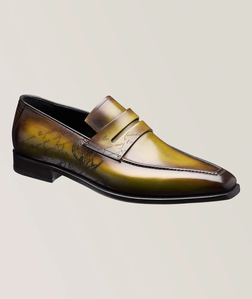 Andy Demesure Scritto Leather Penny Loafers