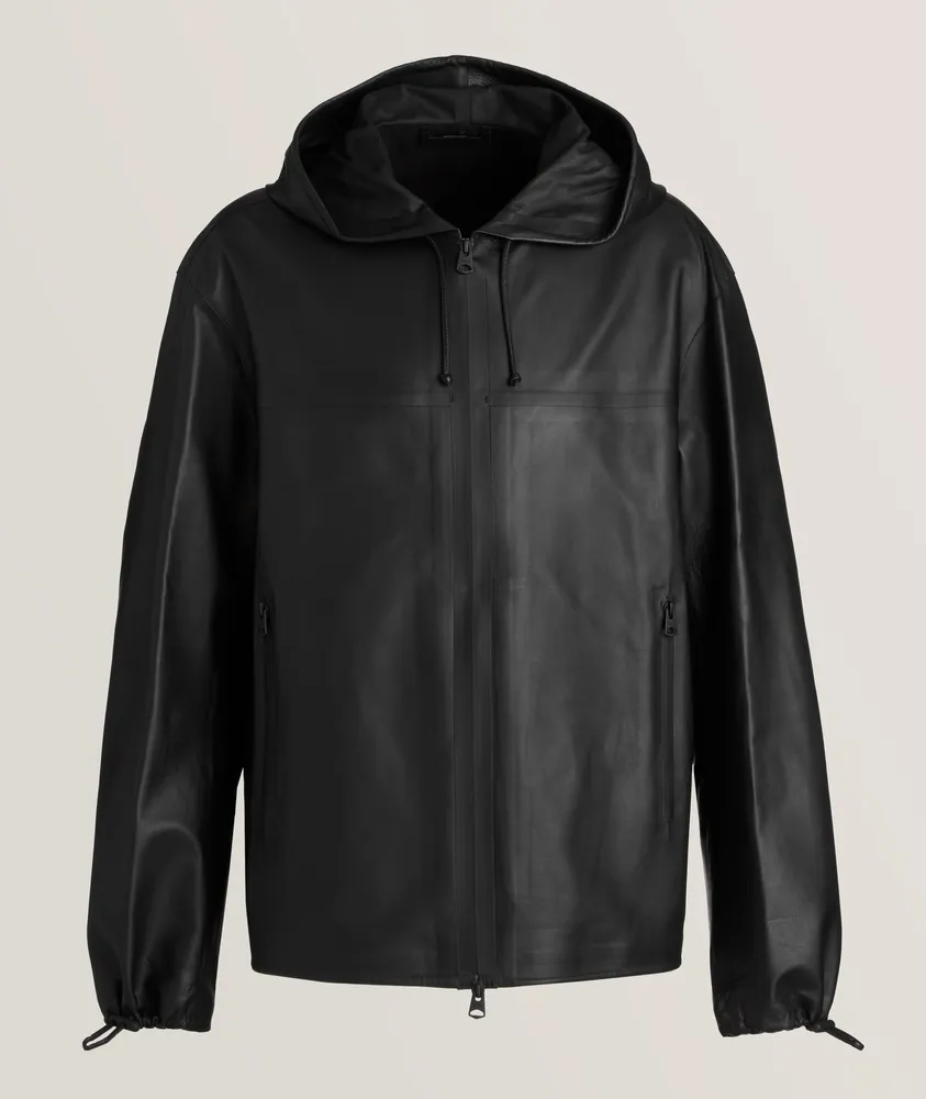 Davide Hooded Leather Jacket