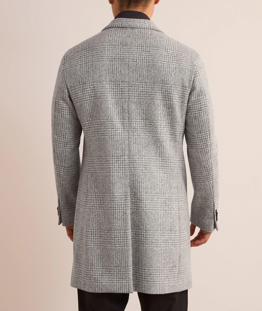 Glen Check Wool-Blend Overcoat