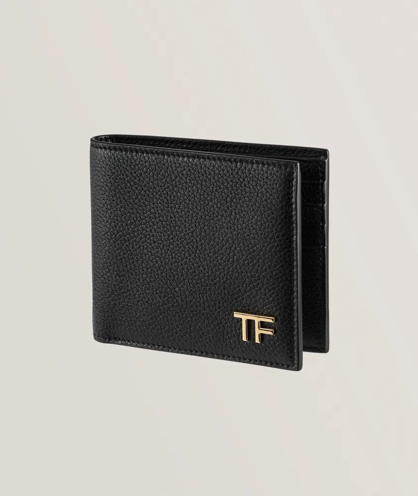 Grained Leather Bifold Wallet