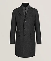 Insert Wool Houndstooth Coat