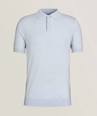Cotton, Cupro & Merino Wool Polo