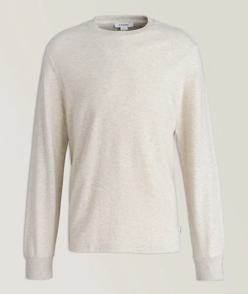 Marbled Cotton Crewneck Sweater