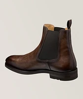 Grained Leather Chelsea Boots