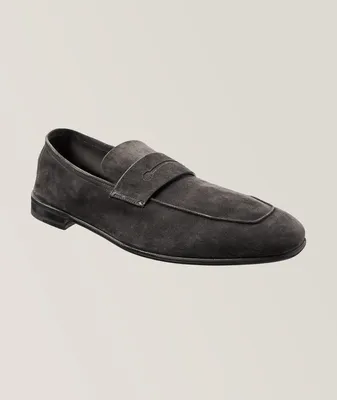 L'Asola Suede Moccasin Penny Loafer