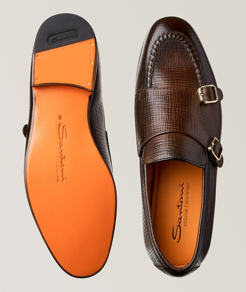 Carlos Cross Hatch Double Monkstraps