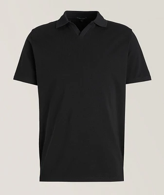 Pima Stretch-Cotton Cuban Collar Polo