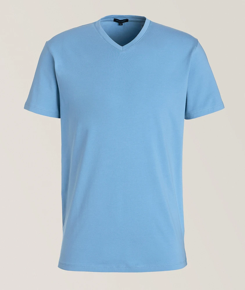 Pima Stretch-Cotton V-Neck T-Shirt