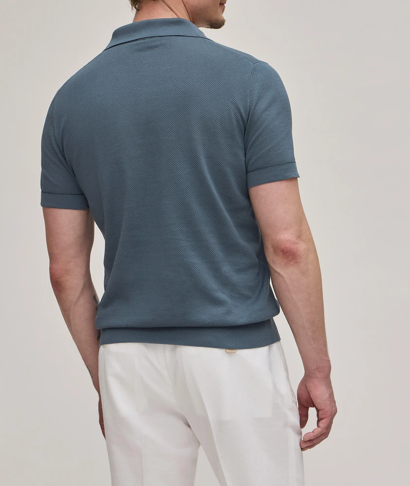 Textured Sea Island Cotton Polo