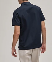 Piqué Cotton Leather Tab Logo Polo