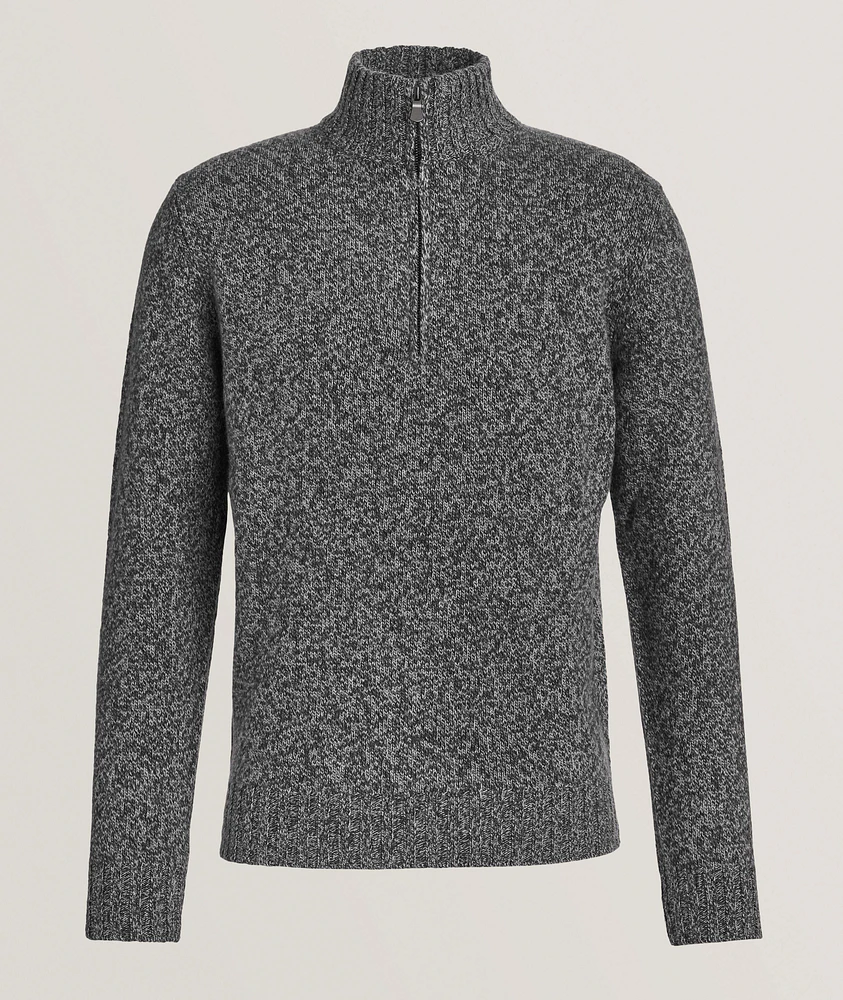 Extrafine Merino Wool Quarter-Zip Sweater